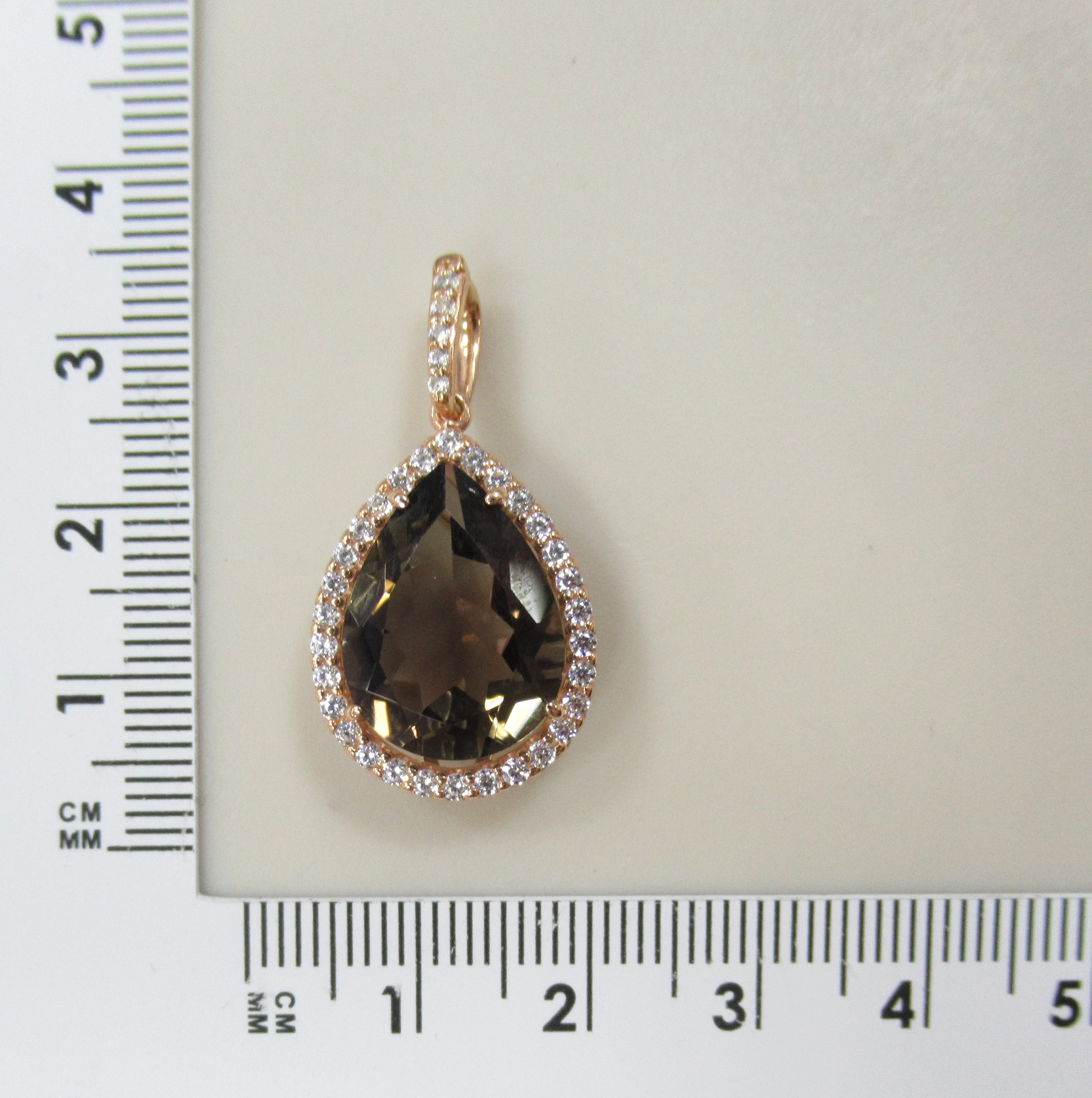 Серебряная подвеска с раухцитрином